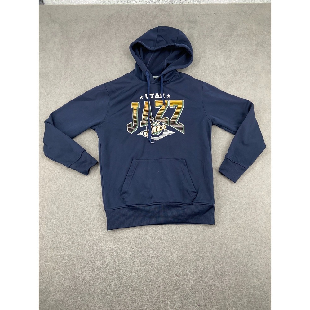 Utah Jazz‎ Hoodie Mens Small Navy Blue NBA Basketball Fleece Lined Sportswear